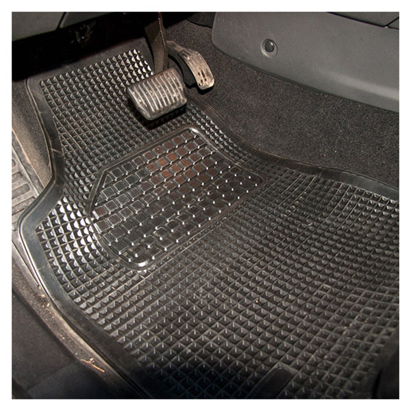 Gummimåtter sæt 4 stk universal - beskyt bilens gulv effektivt - Netlager