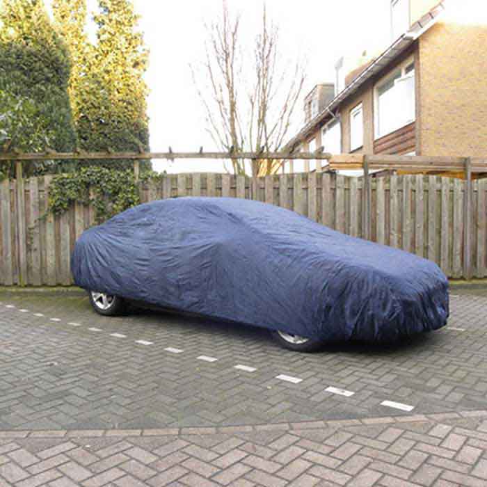 Bilgarage M 432x165x119 cm - blå polyester vejrbeskyttelse - Carpoint