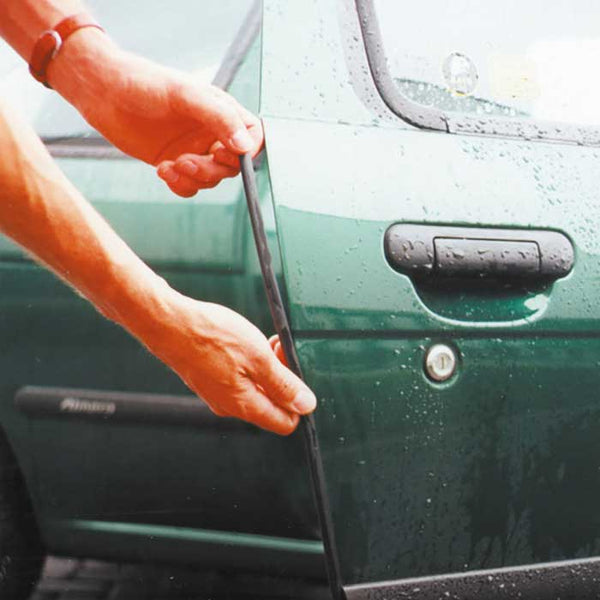 Dørkantbeskytter 60 cm sort gummi - beskytter dørkanter, nem montering - Carpoint