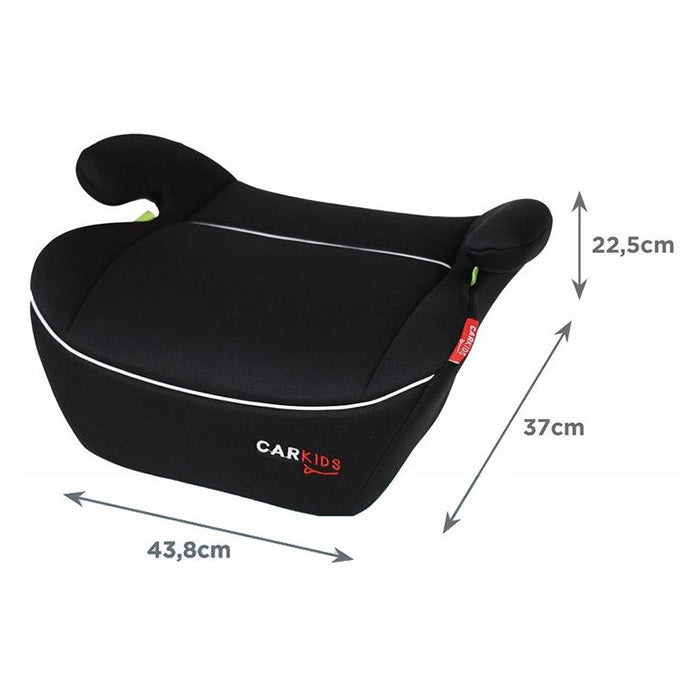 Selepude R129 godkendt 125 - 150 cm, sort med hvide detaljer - Carkids Alex by carpoint