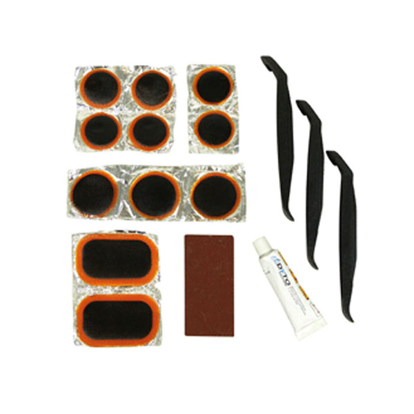 Lappegrej til cykel - komplet reparationssæt med lim og værktøj, Dresco