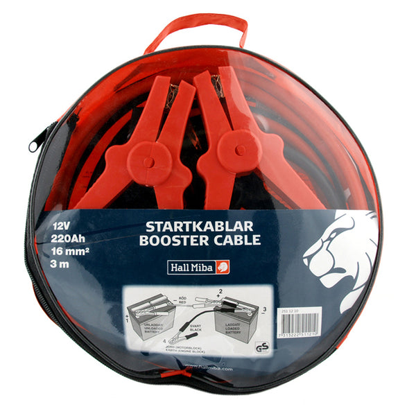 Startkabler 16 mm² 3 m 220 A isoleret til bilstart - avant