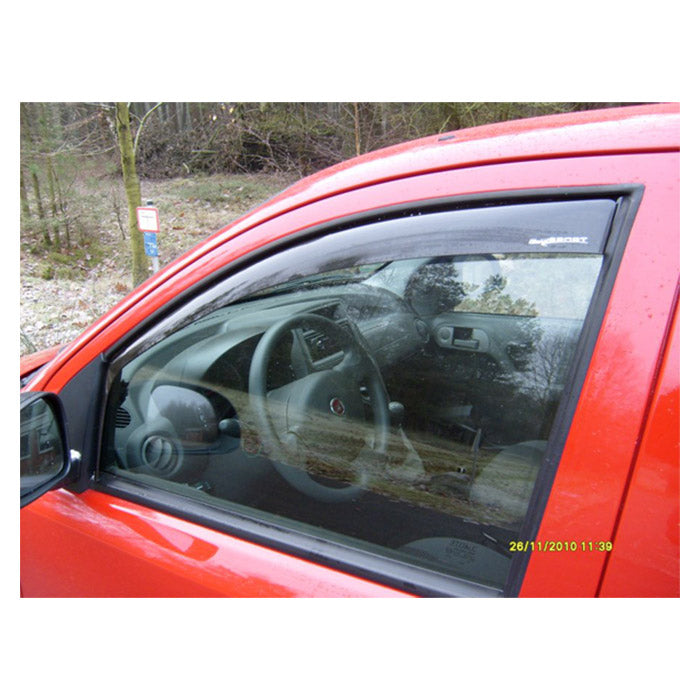 Vindafvisere Fiat Panda 5-dørs 03-2011 røgfarvet, nem montering - Climair