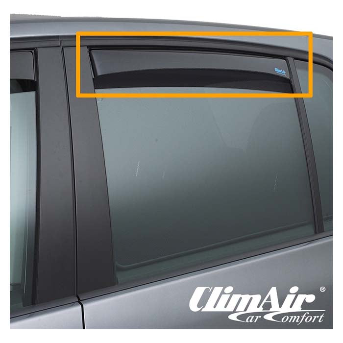 Climair vindafviser bagrude VW Polo 6r 5d. 09-> dark