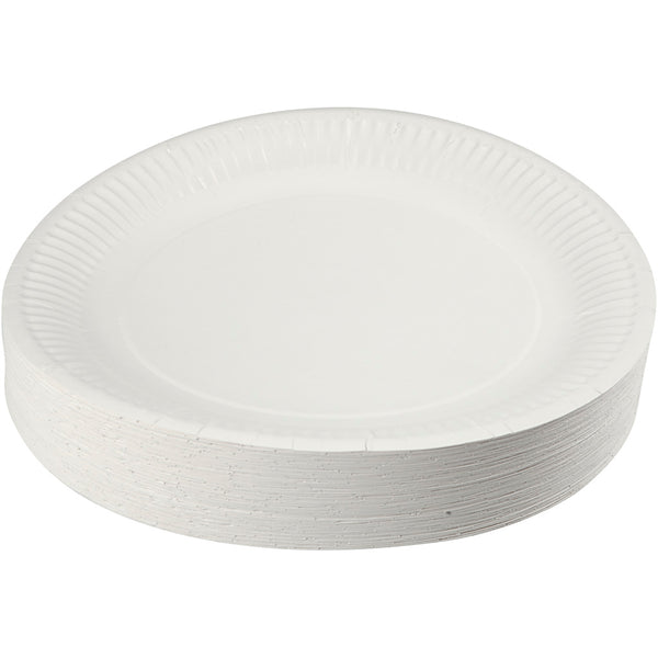 Paptallerken, diam. 23 cm, 100 stk./ 1 pk.