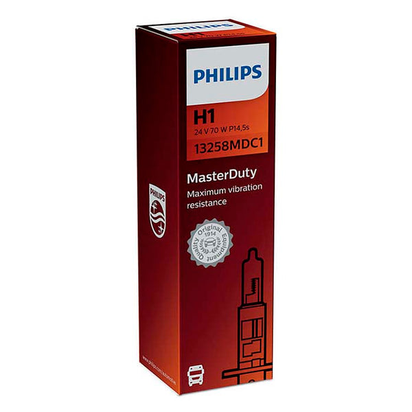 H1 70W 24V bilpære - Philips MasterDuty, 1 stk. Philips