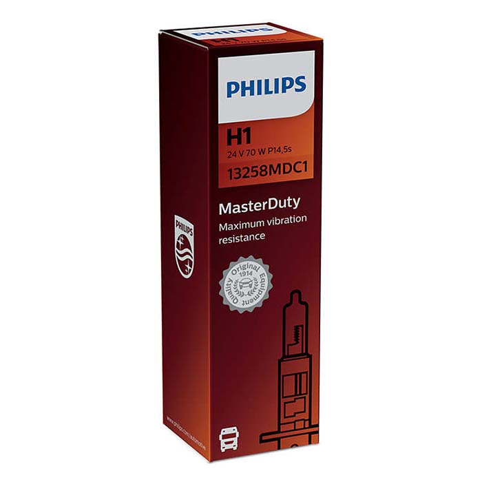 H1 70W 24V bilpære - Philips MasterDuty, 1 stk. Philips