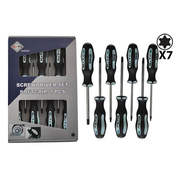 Torx skruetrækkersæt 7 dele (T10-T40) - Bato