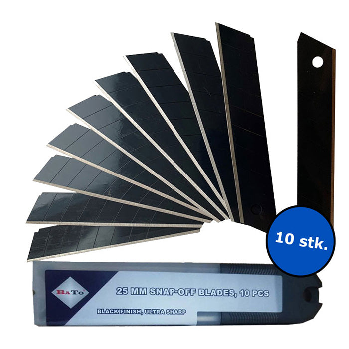 Bræk-af knivblade 25 mm ultra skarp Black - Bato