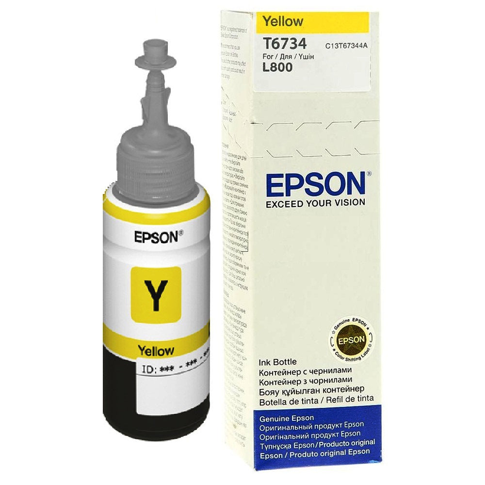 Epson T6734 Gul Blækrefill C13T67344A