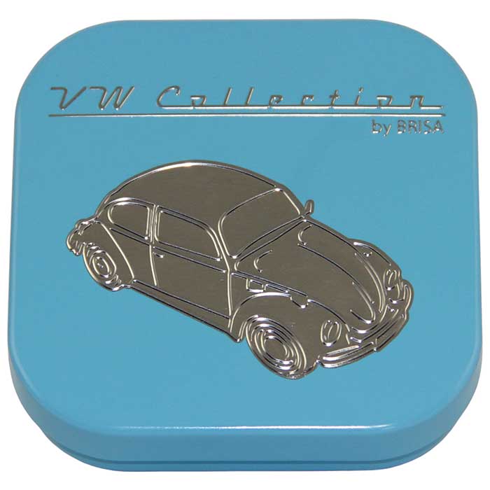 Nøglering VW Bobbel blå - retro bilnøgleanhænger i gaveæske - vw-collect