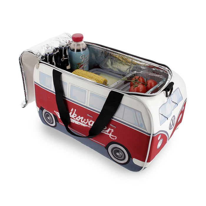 Køletaske Justerbar - VW T1 bus hvid, rød 25 liter - vw-collect