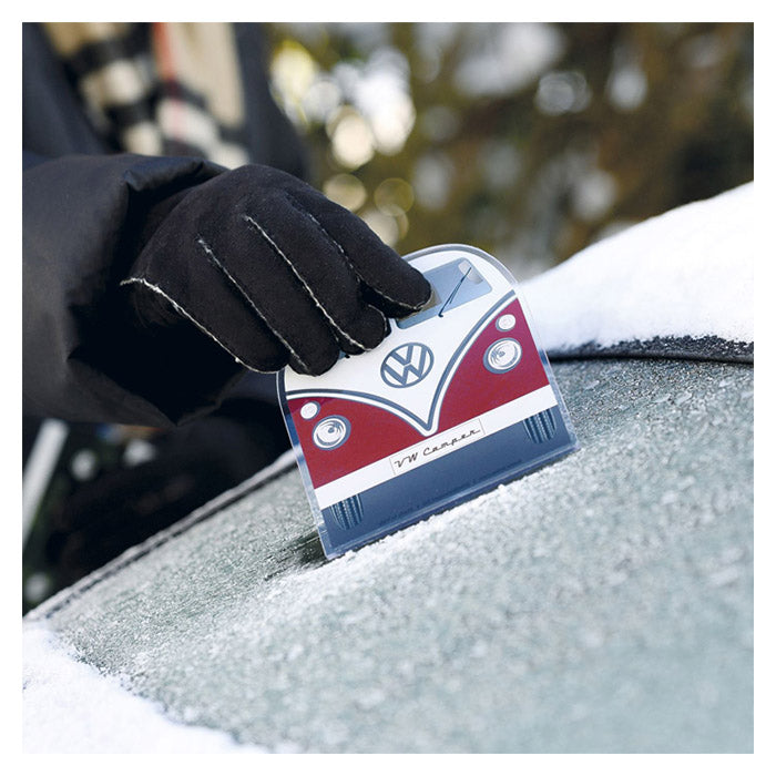 Isskraber med VW T1 Bus-design - retro bilisskraber, rød/hvid/grå - vw-collect