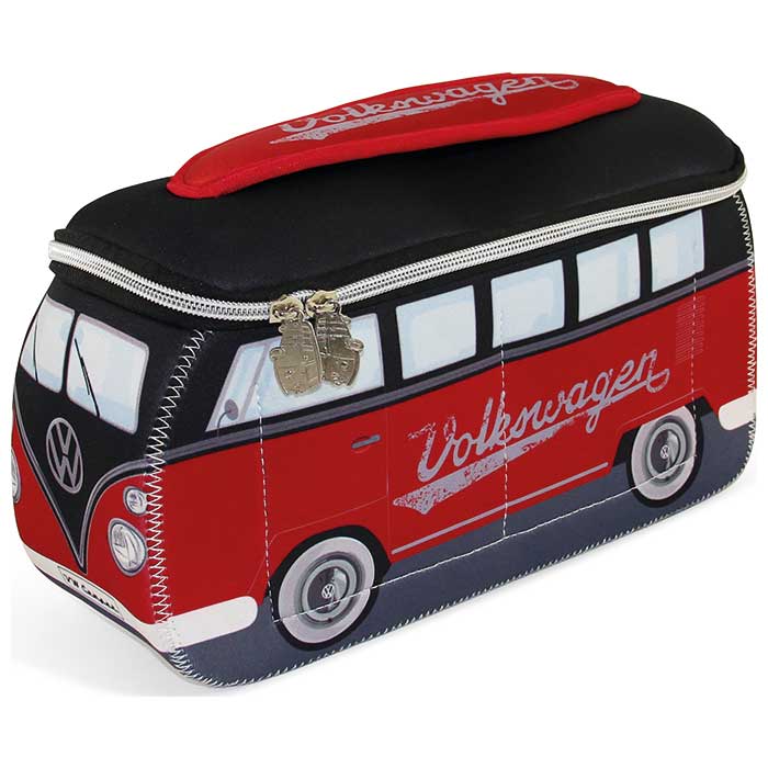 Toilettaske - sort, rød - vw-collect