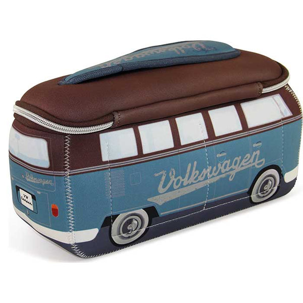 Toilettaske - blå, brun - vw-collect (brun)