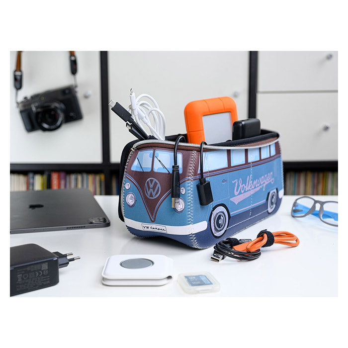 Toilettaske - blå, brun - vw-collect (brun)