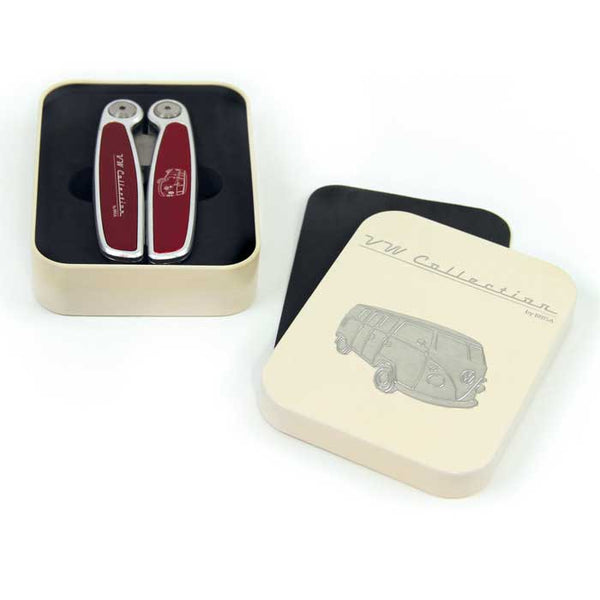 Multiværktøj VW T1 bus i gaveæske, rød med gravering - vw-collect