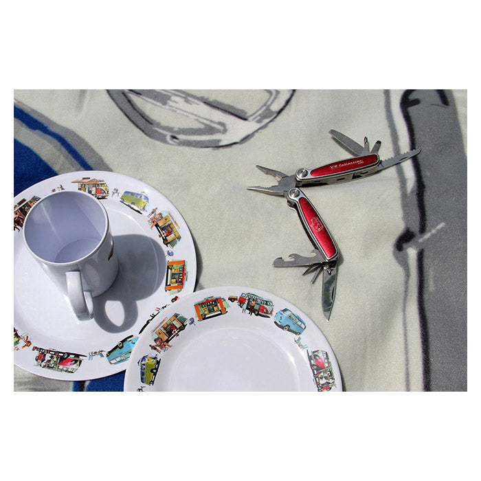 Multiværktøj VW T1 bus i gaveæske, rød med gravering - vw-collect