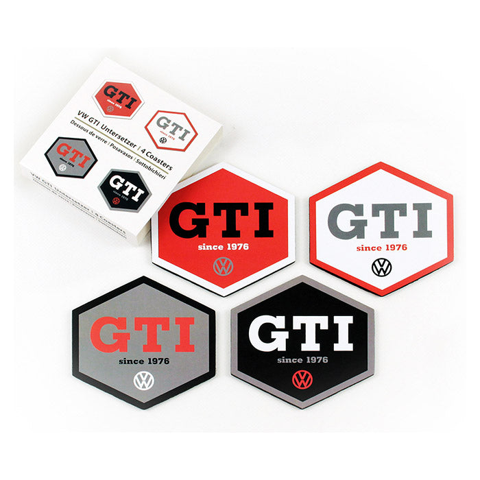Glasbrikker 4 stk VW GTI flerfarvet 10x10 cm - vw-collect