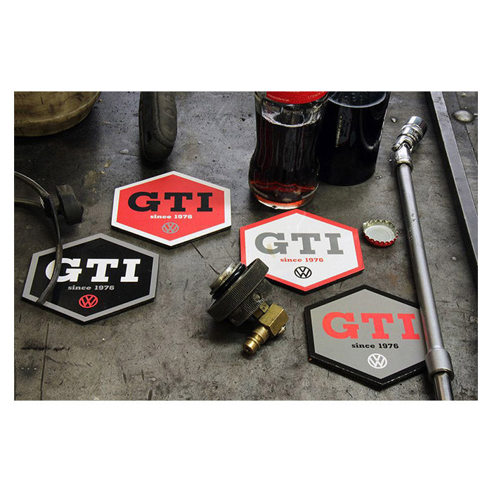 Glasbrikker 4 stk VW GTI flerfarvet 10x10 cm - vw-collect