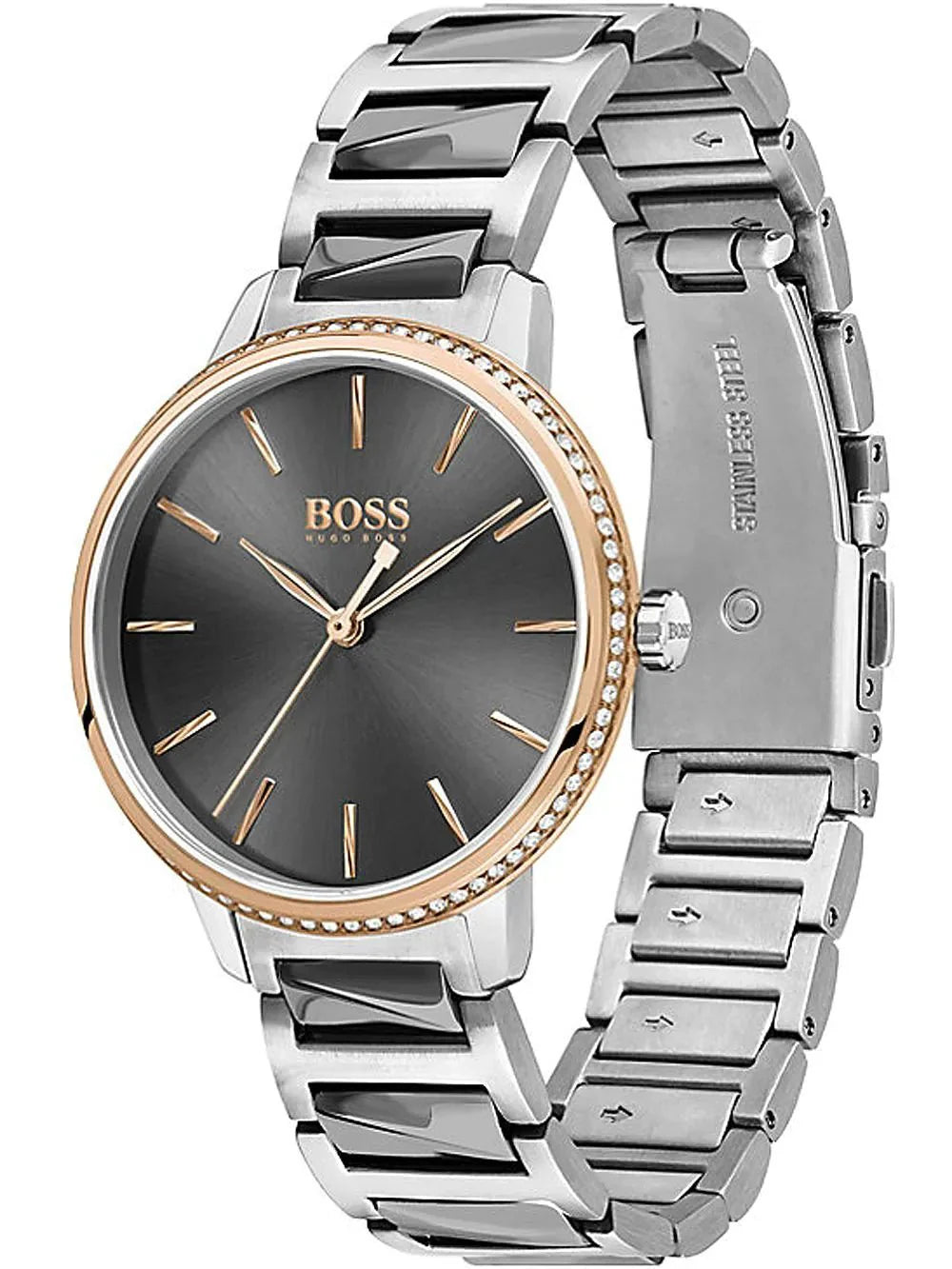 Hugo Boss dameur 1502569 Signature tofarvet rustfrit stål