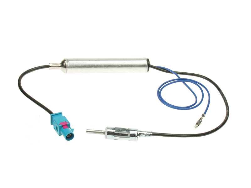 Antenneadapter med forstærker (FAKRA, aktiv phantom power) til Audi/Citroën/Seat/Skoda/VW - acv