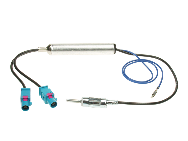 FAKRA antenneadapter med forstærker (phantom) - til 2x FAKRA Z, biler fra 2002+ uden diversity · ACV