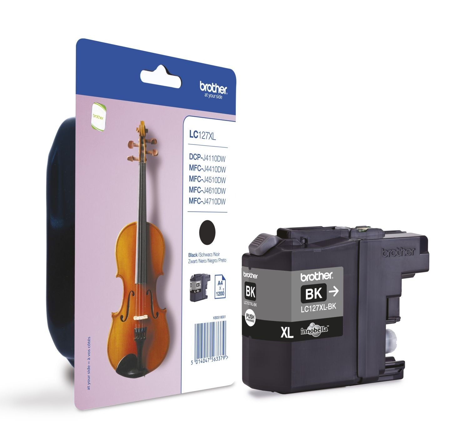 Brother LC 127XLBKBPDR Sort 1200 sider Blæk