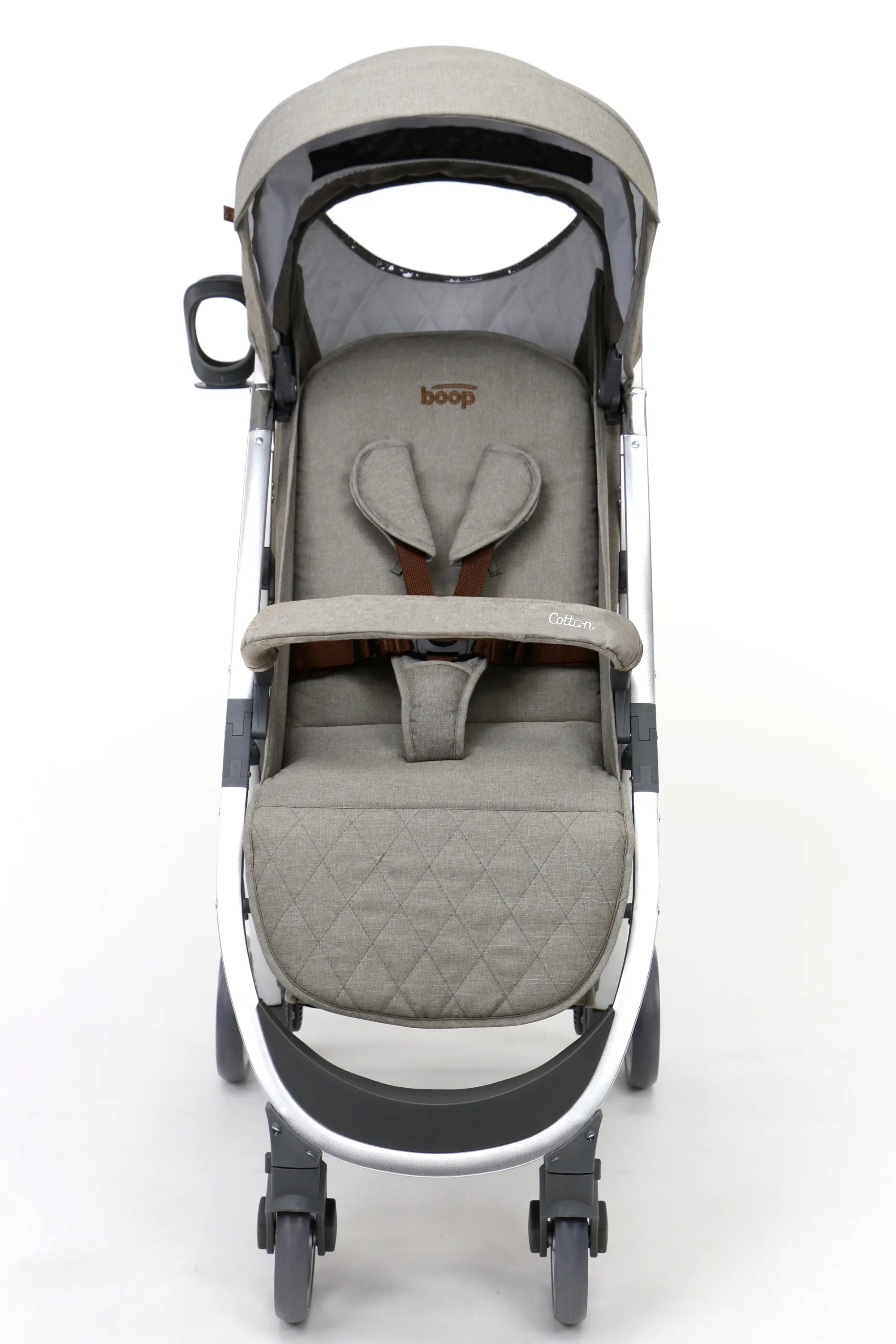 Klapvogn Cotton Justerbar – Beige – Asalvo