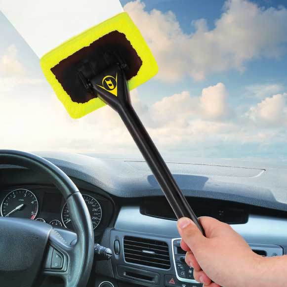 Vinduespudser mikrofiber til bilrude, fleksibel arm og stribefri rens - Dunlop