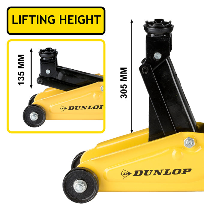 Værkstedsdonkraft 2 ton hydraulisk løftehøjde 135-305 mm - Dunlop