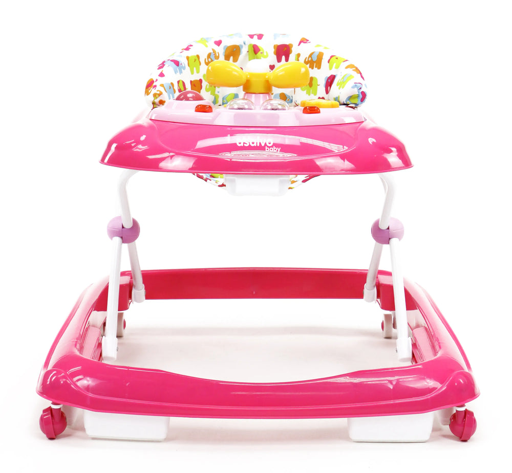 Gåstol Justerbar – Pink elefanter – Asalvo