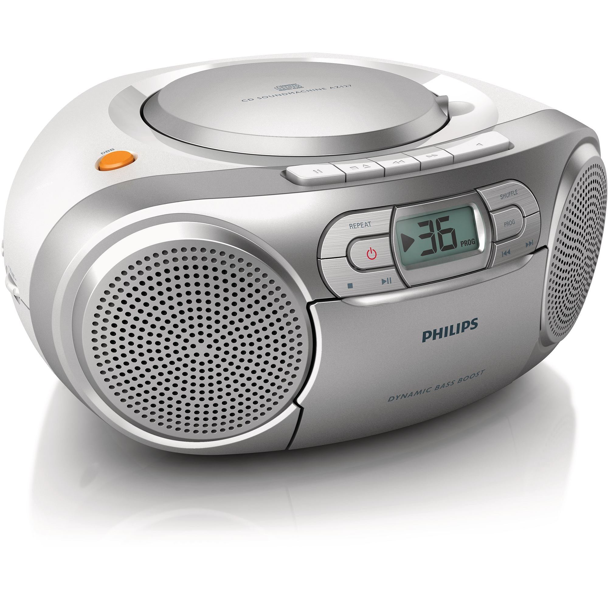 Philips AZ127 Boombox Sølv