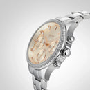 Hugo Boss Womens 1502565 Pandora Silver Tone Stainless Steel Watch With Rose Gold Dial