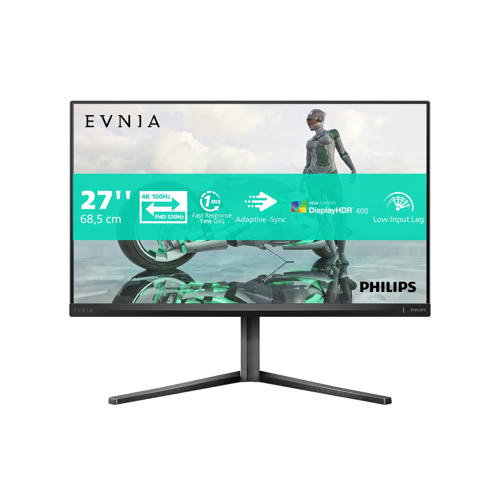 Philips Evnia 3000 27M2N3800A/00 computerskærm 68,6 cm (27) 3840 x 2160 pixel 4K Ultra HD LCD Grå
