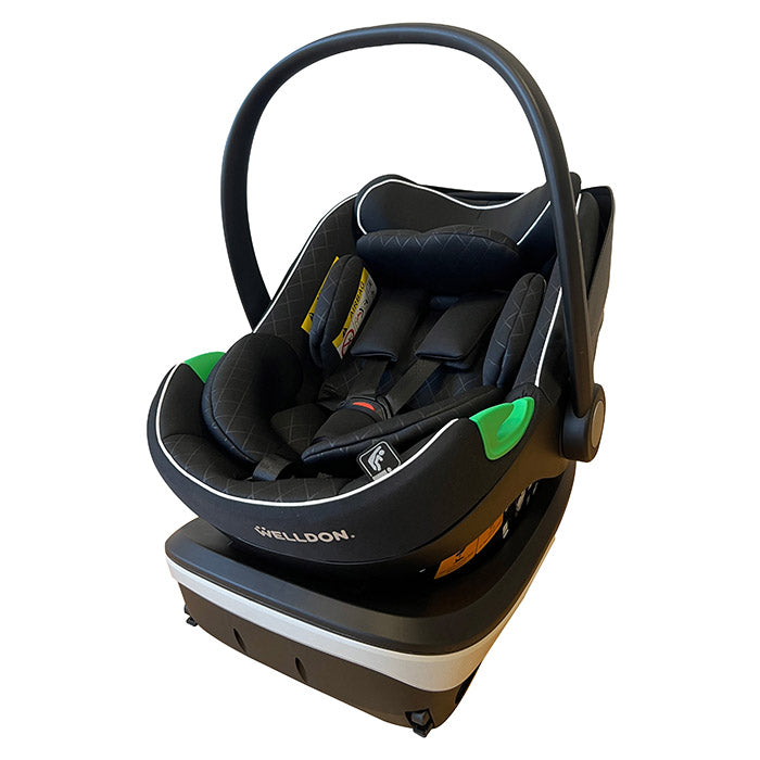 i-Size autostol bagudvendt 0+ (40-87 cm) med ISOFIX-base, justerbar nakkestøtte - Welldon
