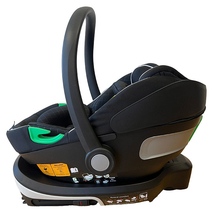 i-Size autostol bagudvendt 0+ (40-87 cm) med ISOFIX-base, justerbar nakkestøtte - Welldon