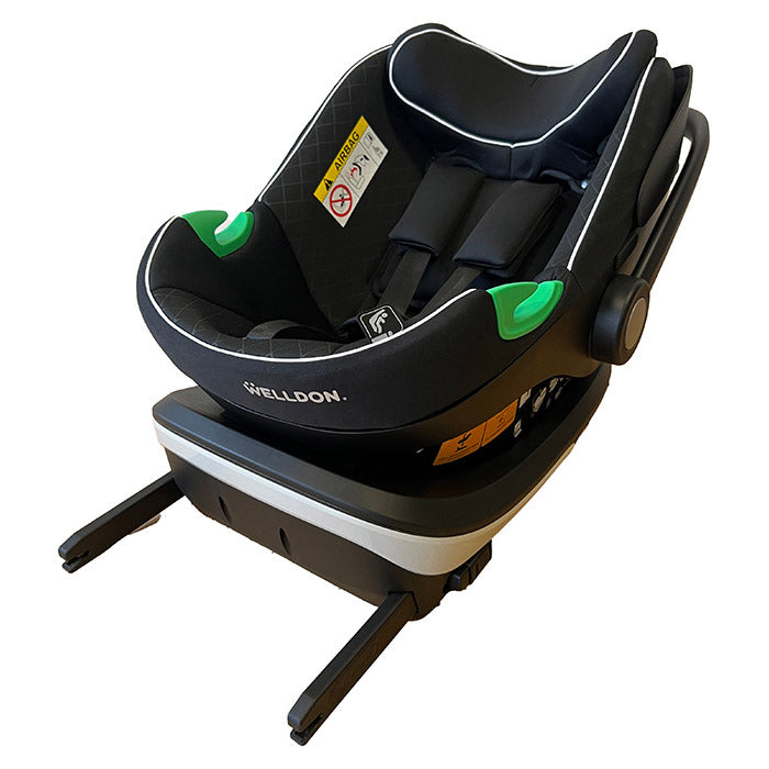 i-Size autostol bagudvendt 0+ (40-87 cm) med ISOFIX-base, justerbar nakkestøtte - Welldon