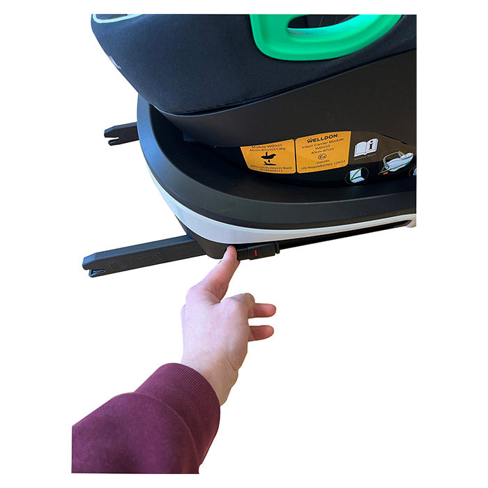 i-Size autostol bagudvendt 0+ (40-87 cm) med ISOFIX-base, justerbar nakkestøtte - Welldon