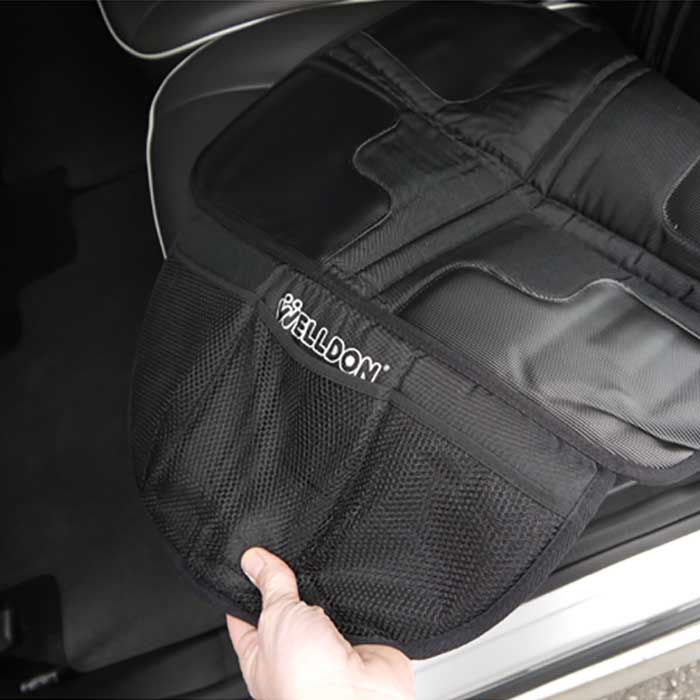 Sædebeskytter til bilstol med lomme og antiskrid - Welldon