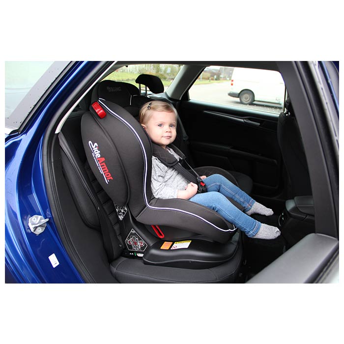 Autostol Smart Sport Fix gruppe 1/2 (9 - 25 kg) med Isofix, memory foam, Side-Armor - Welldon