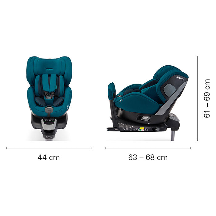 Autostol Salia i‑Size (0‑18 kg, 40‑105 cm) roterbar, Isofix & støtteben - Recaro