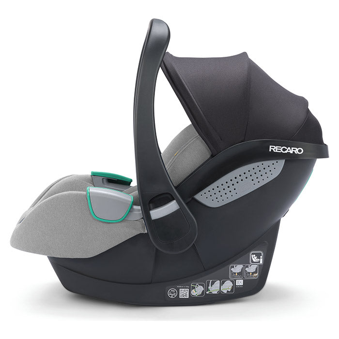 Autostol bagudvendt nyfødt - 15 mdr, let 4,8 kg, Avan Carbon Grey - Recaro