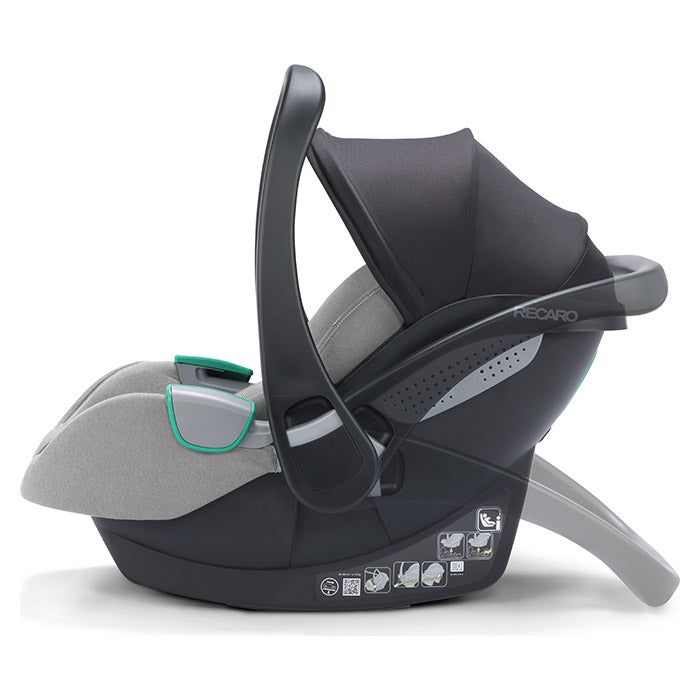 Autostol bagudvendt nyfødt - 15 mdr, let 4,8 kg, Avan Carbon Grey - Recaro