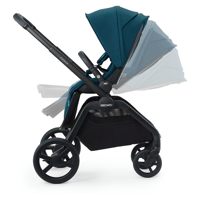 Offroad-klapvogn med store hjul og affjedring, siddehøjde 50 cm - Recaro