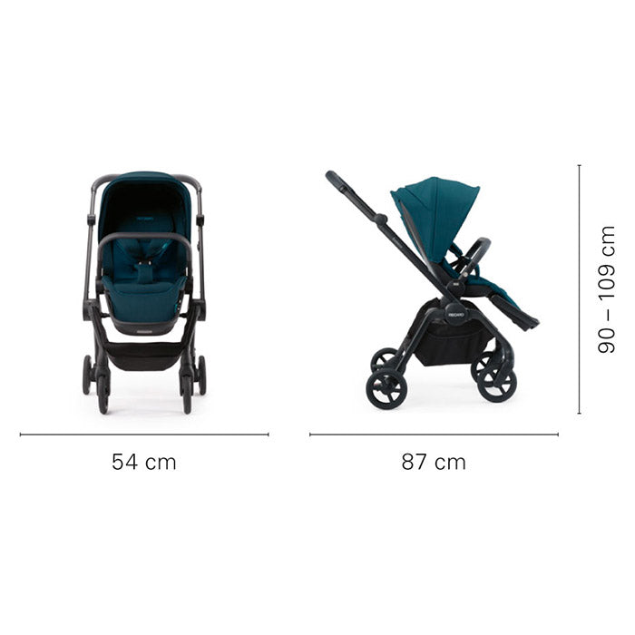 Klapvogn kompakt city 54 cm, op til 22 kg - Recaro
