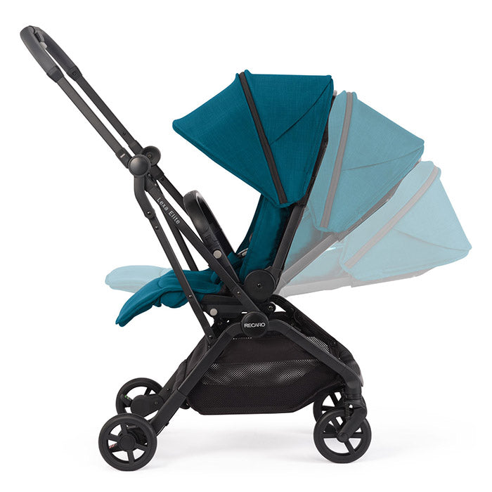 Klapvogn vendbar, kompakt, justerbar sæde+affjedring - Recaro