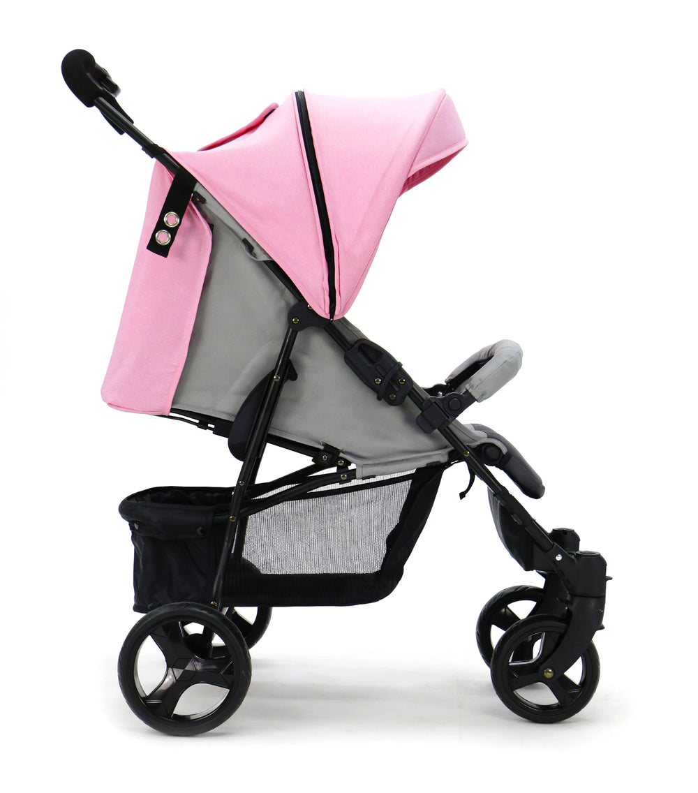 Klapvogn Cadiz Justerbar – Rosa – Asalvo