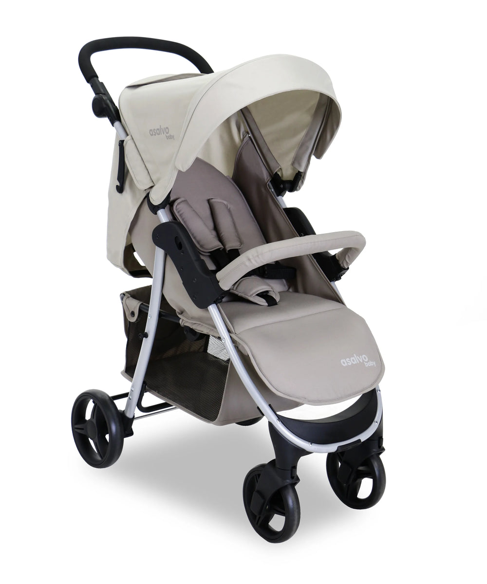Klapvogn Amerika Justerbar – Beige – Asalvo