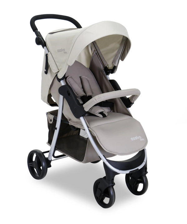 Klapvogn Amerika Justerbar – Beige – Asalvo